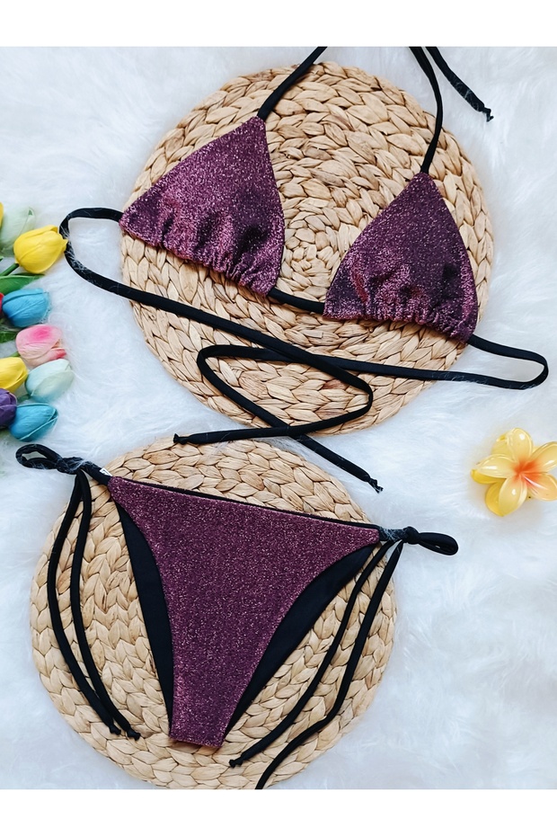 Women's Glitter Bikini Set (Without Pad)