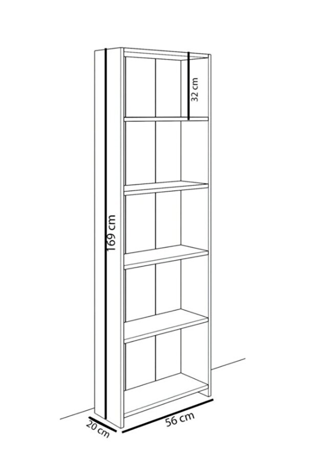5 Raflı Kitaplık - 5