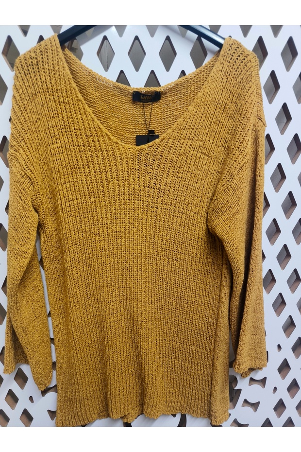 Otantik Delikli Örme Kazak - 3