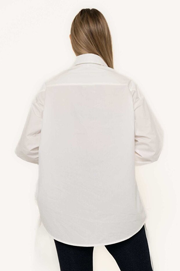 بلوزة سادة بأكمام طويلة - 3