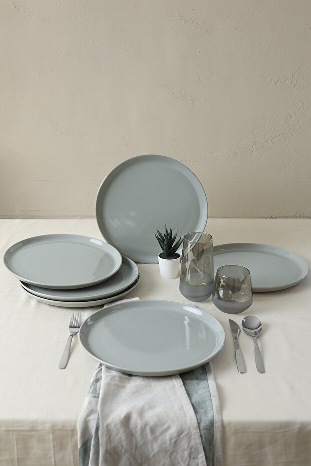 Gri Hitit Servis Tabağı 28 Cm 6 Adet 616 - 3
