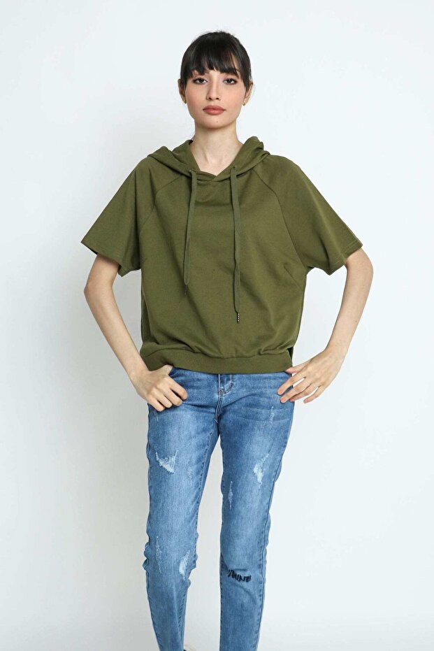 Solid Half-Sleeve Top - 1