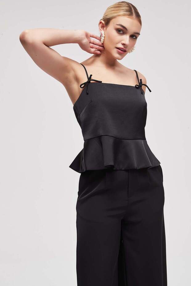 Ruffled Solid Cami Top - 2