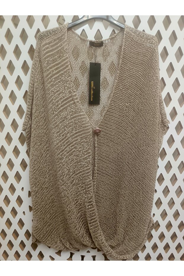 Otantik Delikli Örme Süveter - 2