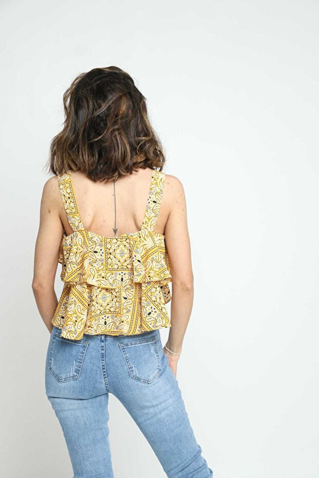 بلوزة كامي مطبوعة متعددة الطبقات - 2