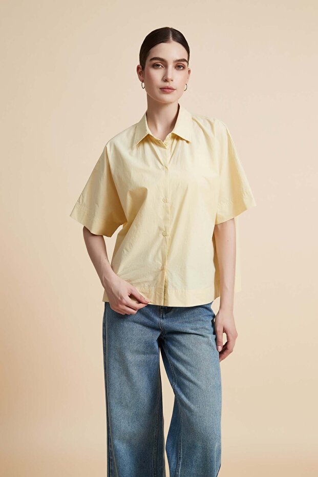 Solid Button-Front Top - 1