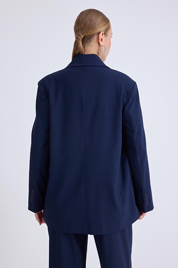 سترة مبطنة بزر واحد - 5