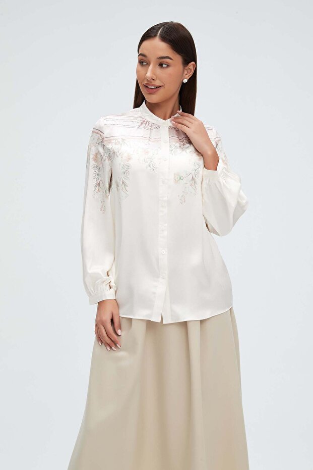 Printed Long-Sleeve Top