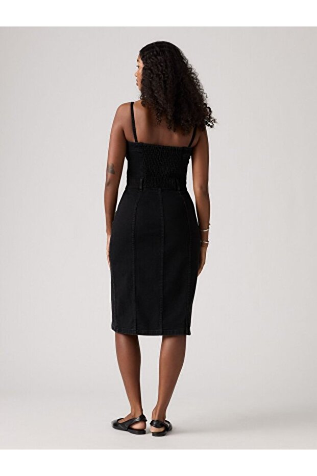 Denim Bustier Elbise - 2