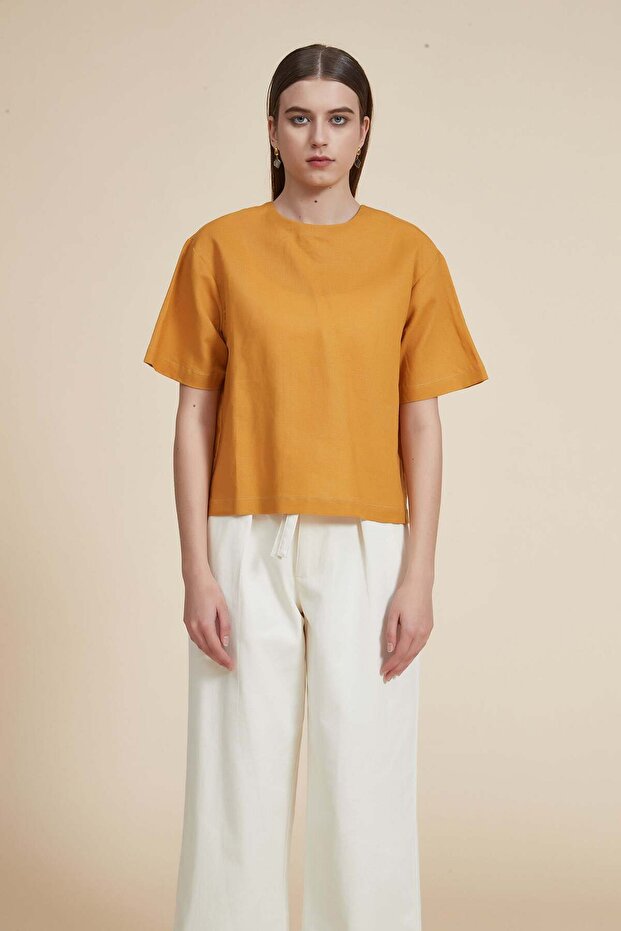 بلوزة سادة بطول الخصر - 2