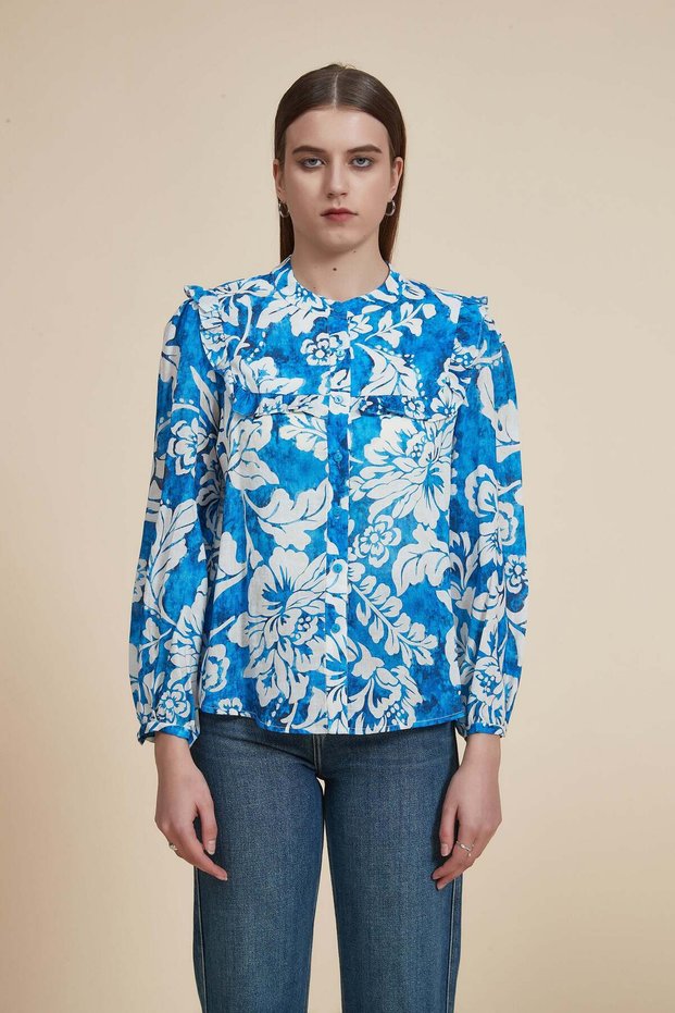 Floral Long-Sleeve Top