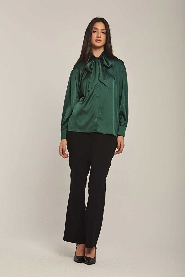 Solid Bow-Neck Top - 3