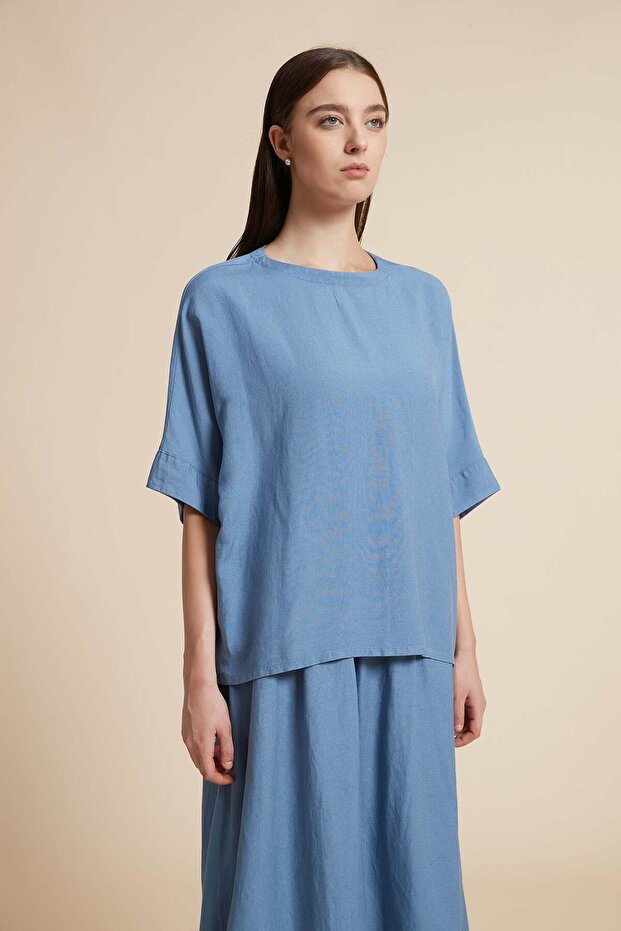 بلوزة سادة بأكمام 3/4 - 6