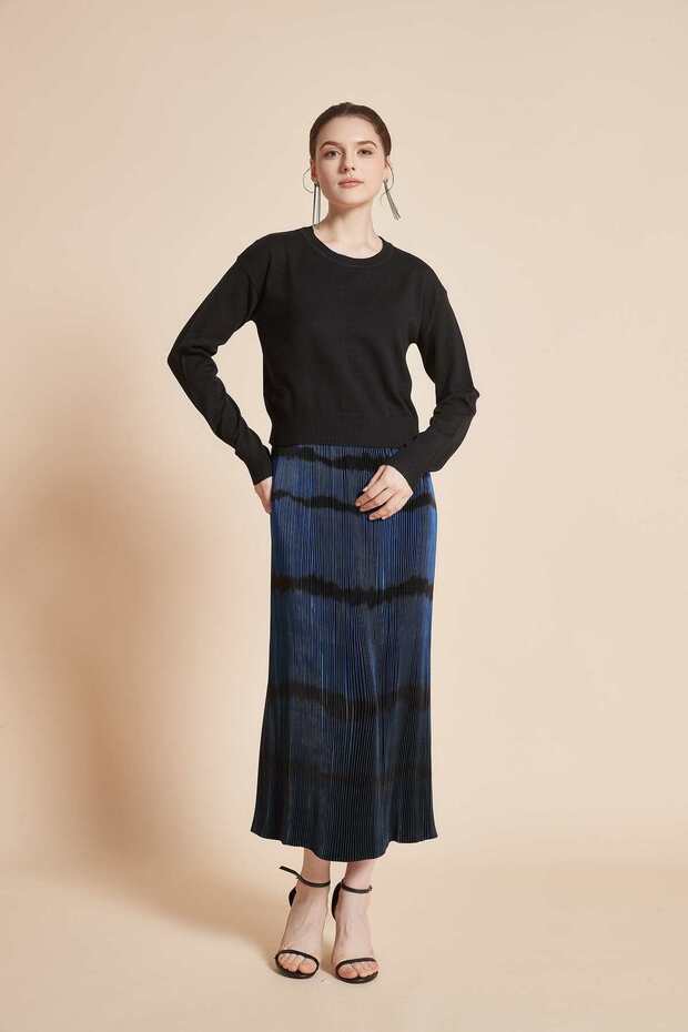 بلوزة سادة بأكمام طويلة - 7