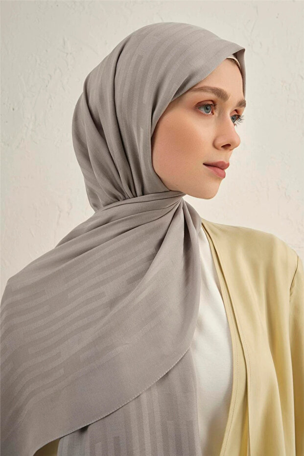 شال منقوش بخطوط من الليوسيل فيسكوز 2 20 - 2