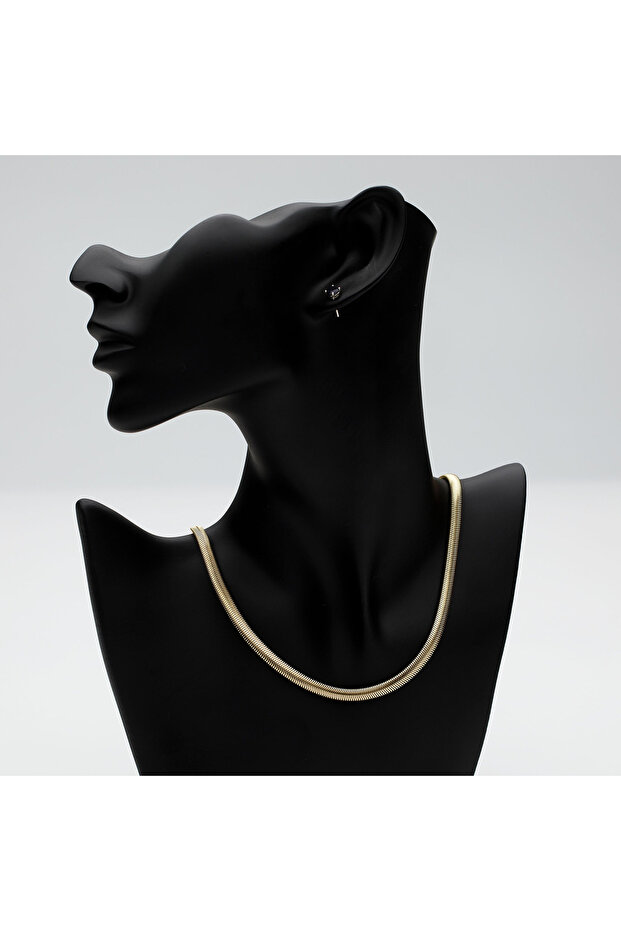 Colier Plat Snake Auriu - 1