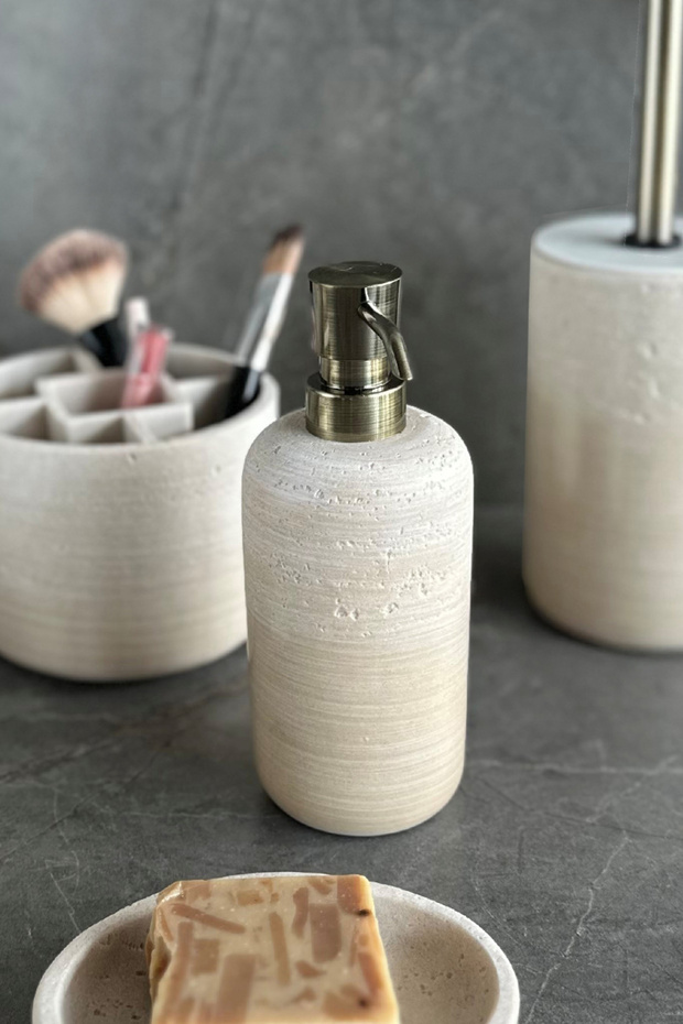 Charm Banyo Seti 5 Parça - Bej - 5