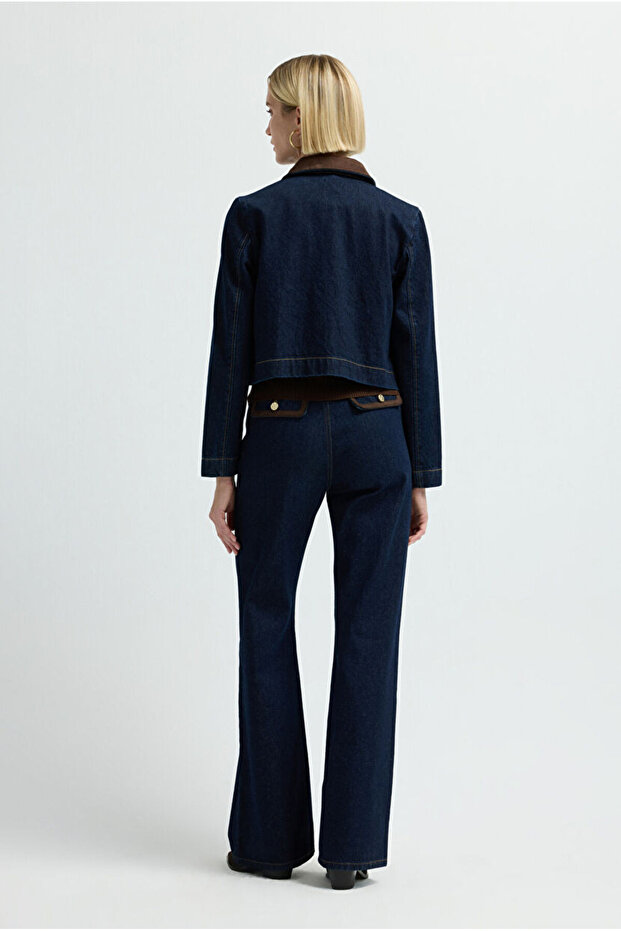 Cepli Denim Ceket - 6