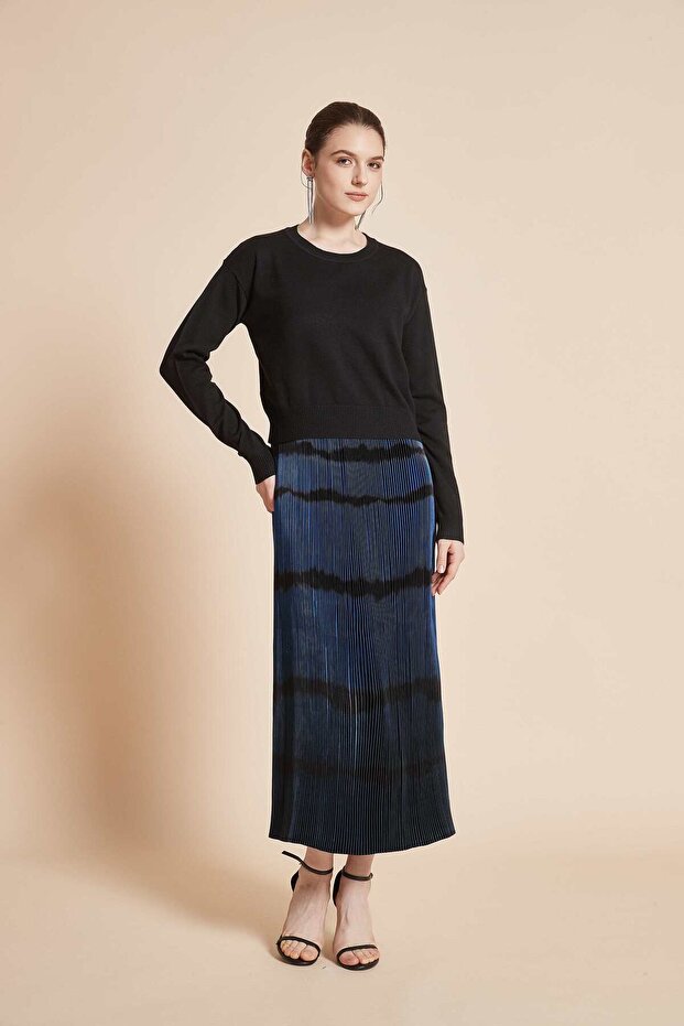 بلوزة سادة بأكمام طويلة - 2