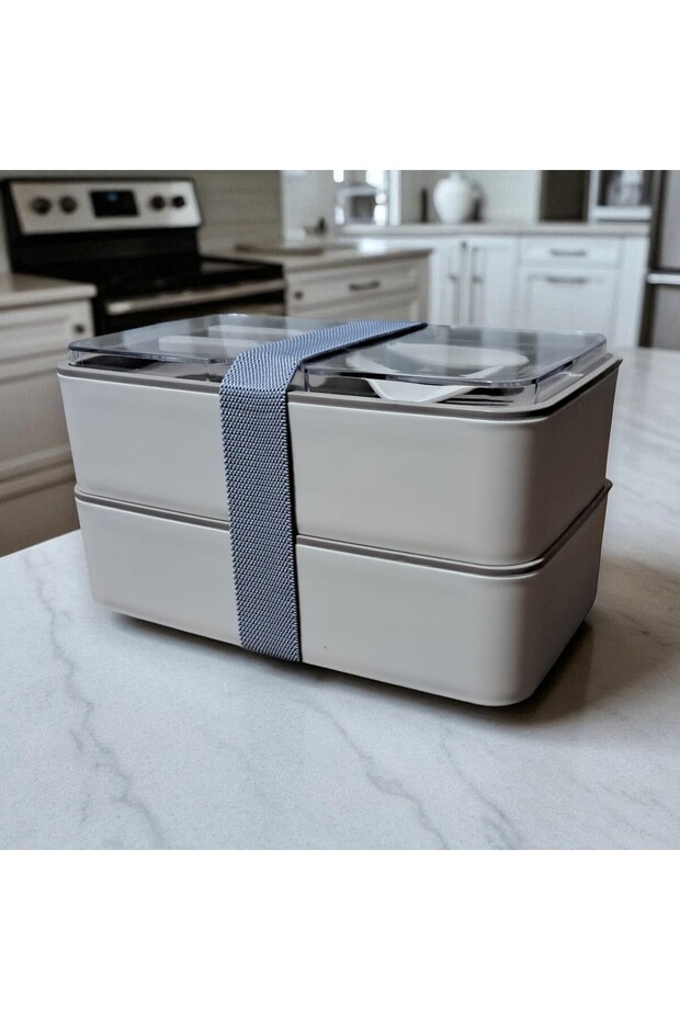 Rectangular 2-Tier Lunch Box - Storage Container - Lunch Box