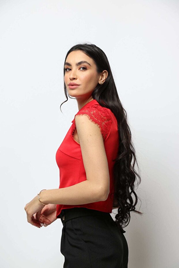 Lace Short-Sleeve Top