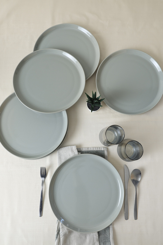 Gri Hitit Servis Tabağı 28 Cm 6 Adet 616 - 6