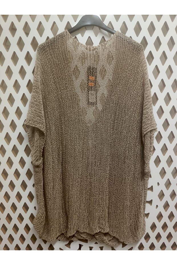 Otantik Delikli Örme Süveter - 3