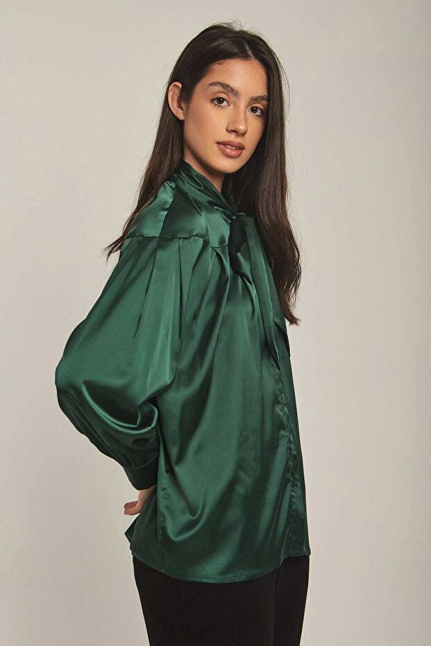 Solid Bow-Neck Top - 6