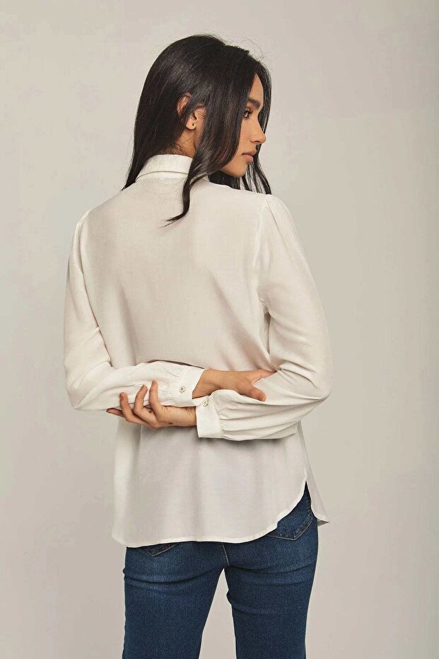 قميص أبيض سادة - 4