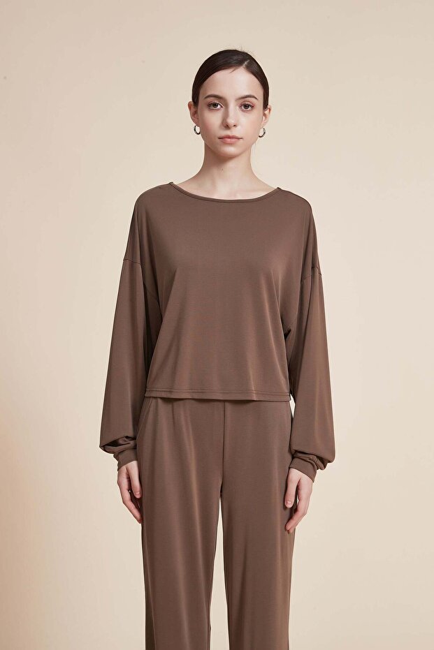 بلوزة فضفاضة سادة - 2