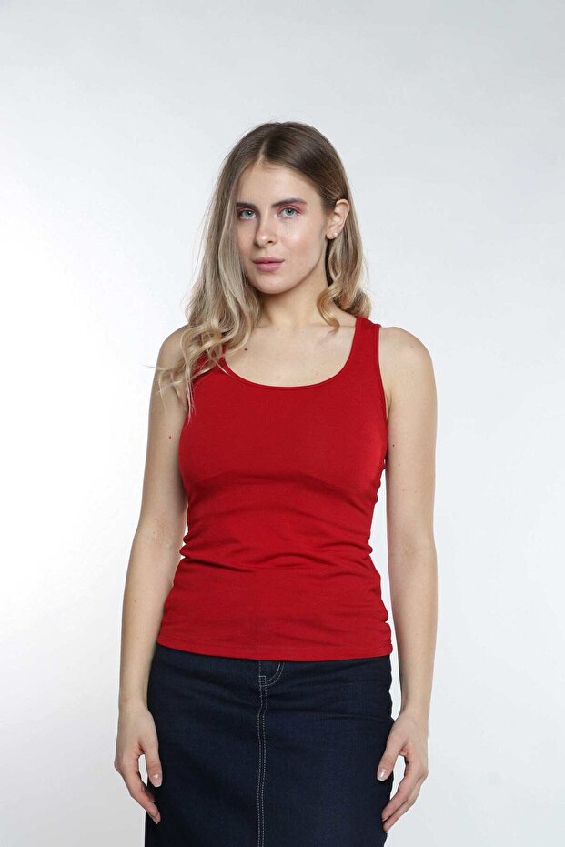 Solid Square Neck Top - 1