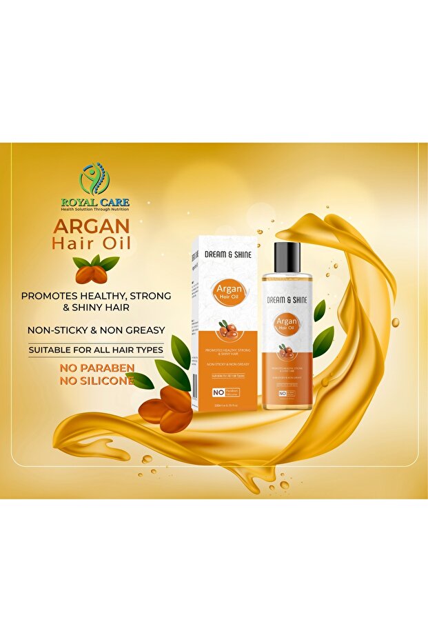 Dream & Shine Amla Hair Oil, Non-Sticky & Non-Greasy, Paraben-Free, 200ml, For All Hair Types