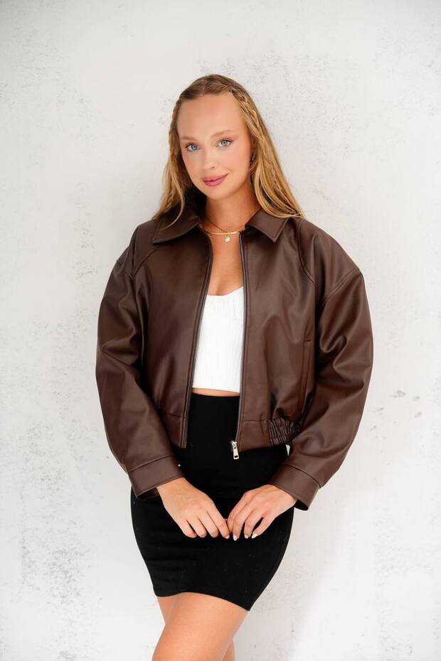 Oversize Basic Deri Ceket - Sokak Modasının Yeni İkonu - 3