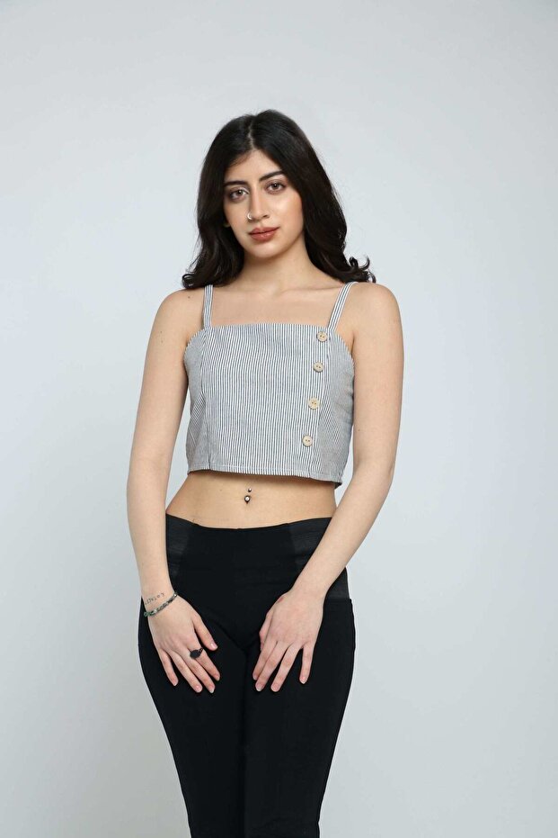 Short Side-Button Top - 1