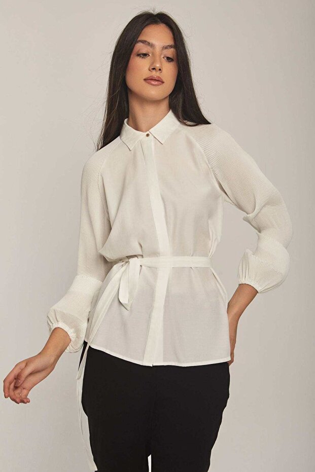 Solid Button-Front Top - 1