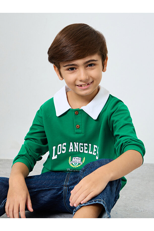 Boys Green Los Angeles Graphic Sweatshirt