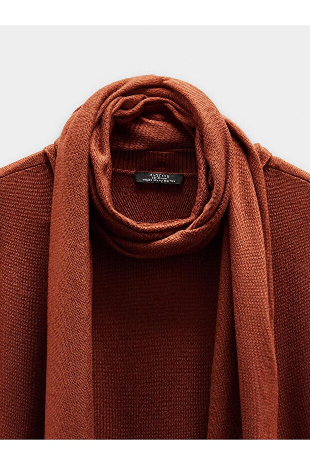 Boyun Bağlı Örme Yelek - 7