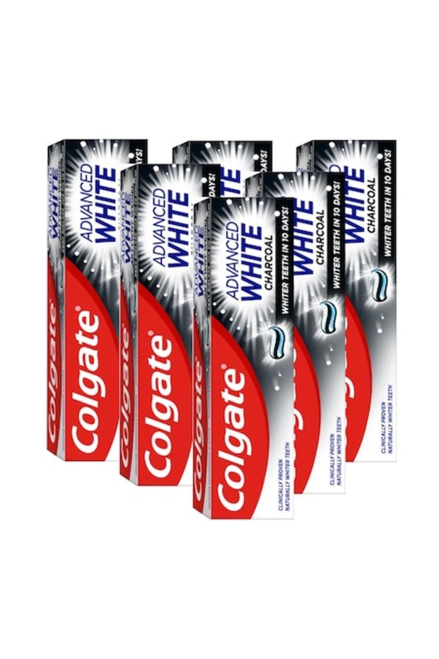 Advanced White Charcoal Toothpaste, 6 x 100 ml