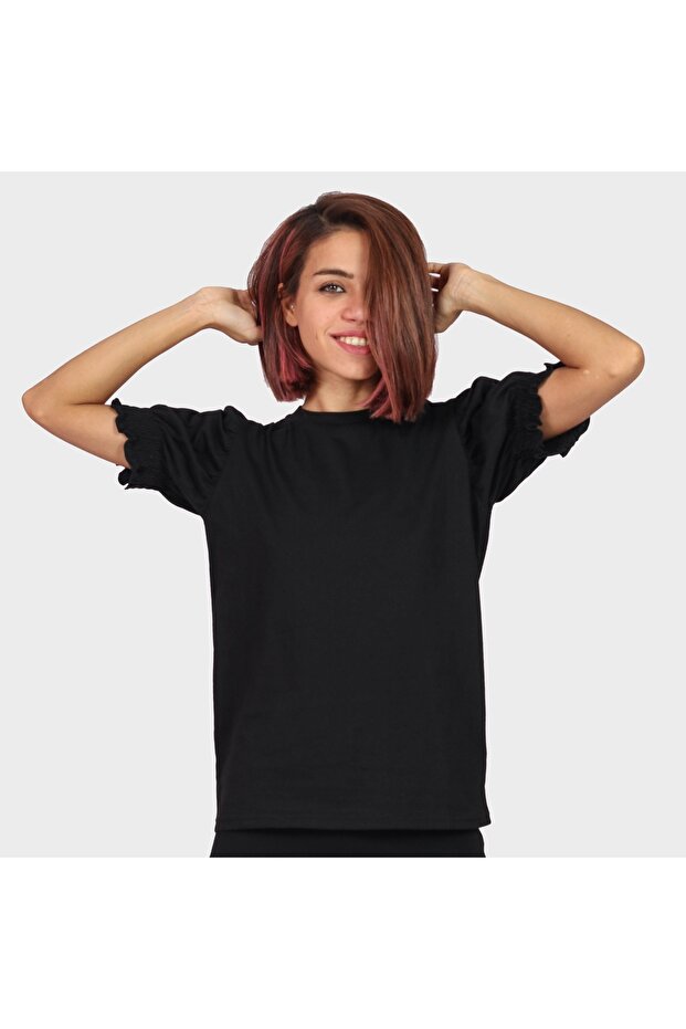 Solid Half-Sleeve Top - 1
