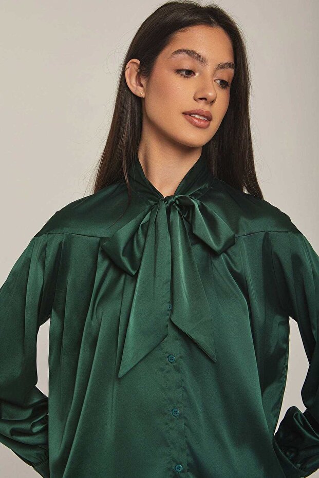 Solid Bow-Neck Top - 4