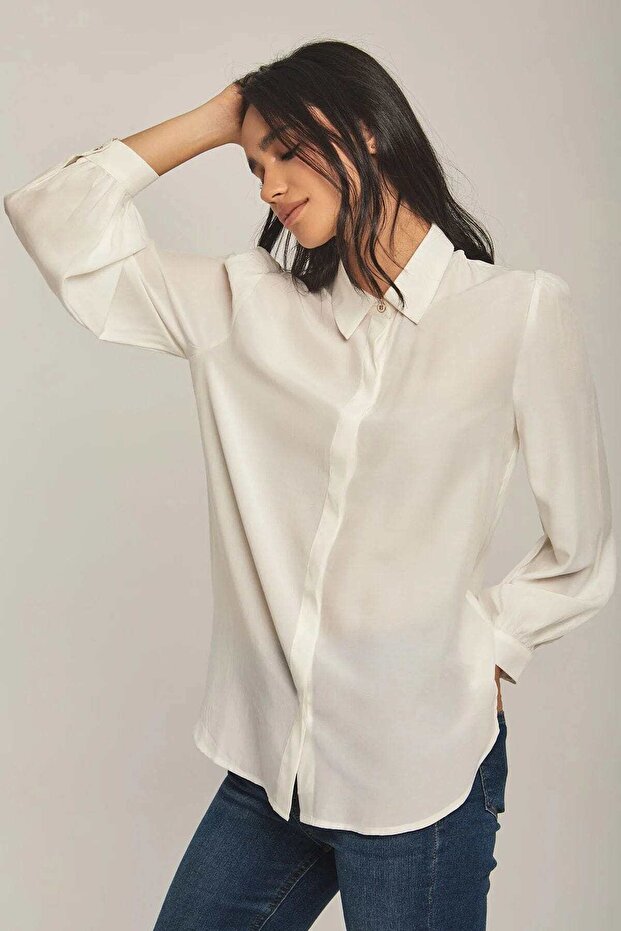 قميص أبيض سادة - 5