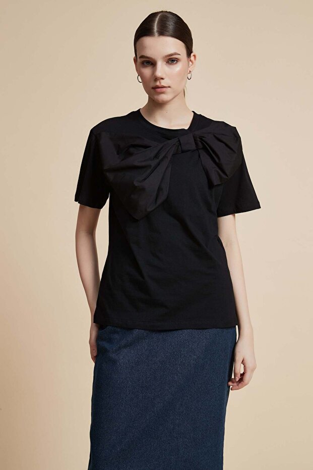 Solid Half-Sleeve Top - 1