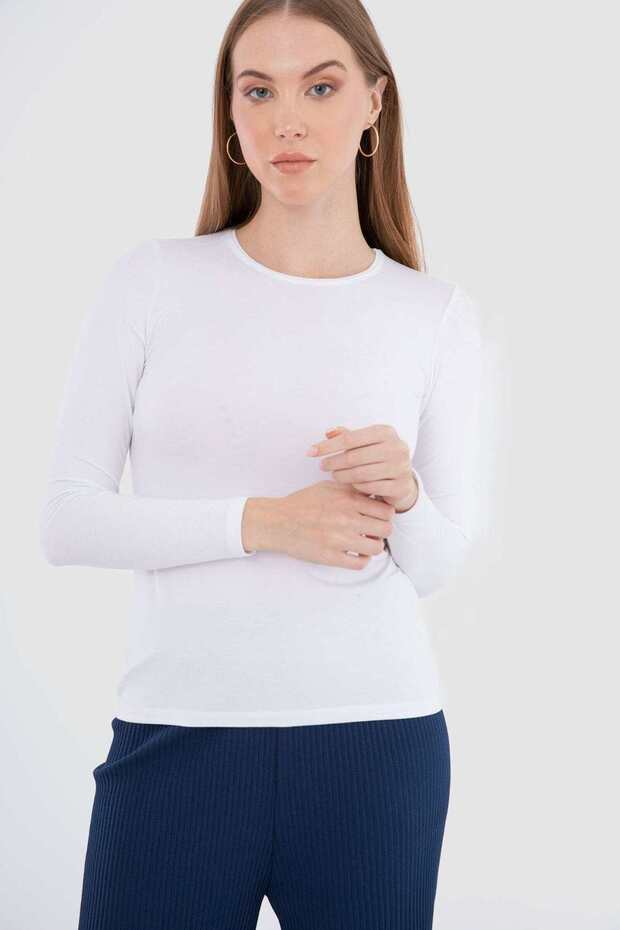 Long-Sleeve Viscose Top