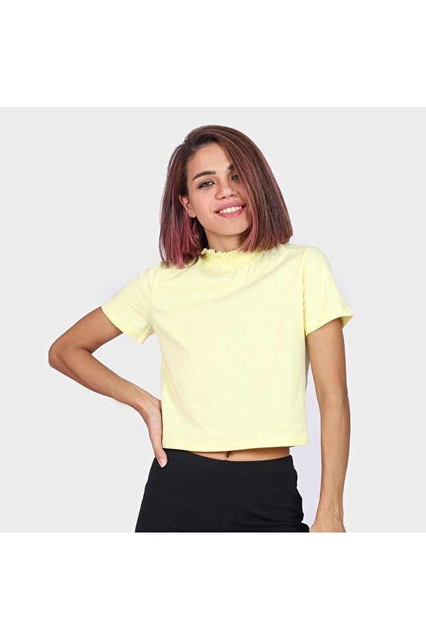 Solid Short Half-Sleeve Top - 1