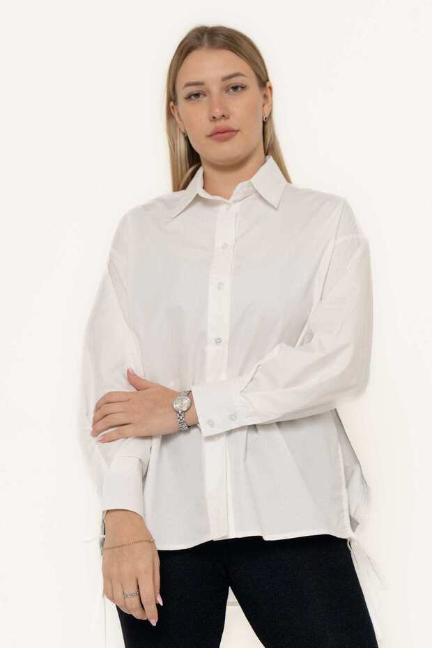 بلوزة سادة بأكمام طويلة - 1