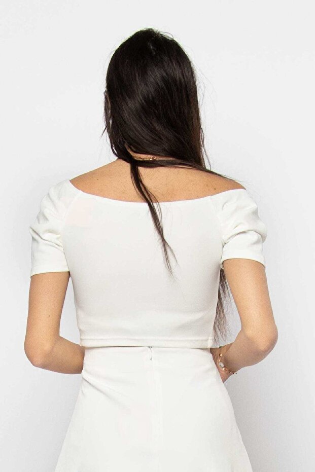 Square-Neck Button-Front Top - 1