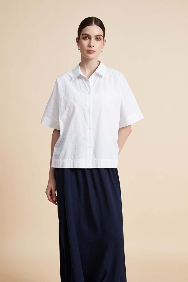 Solid Half-Sleeve Top - 1