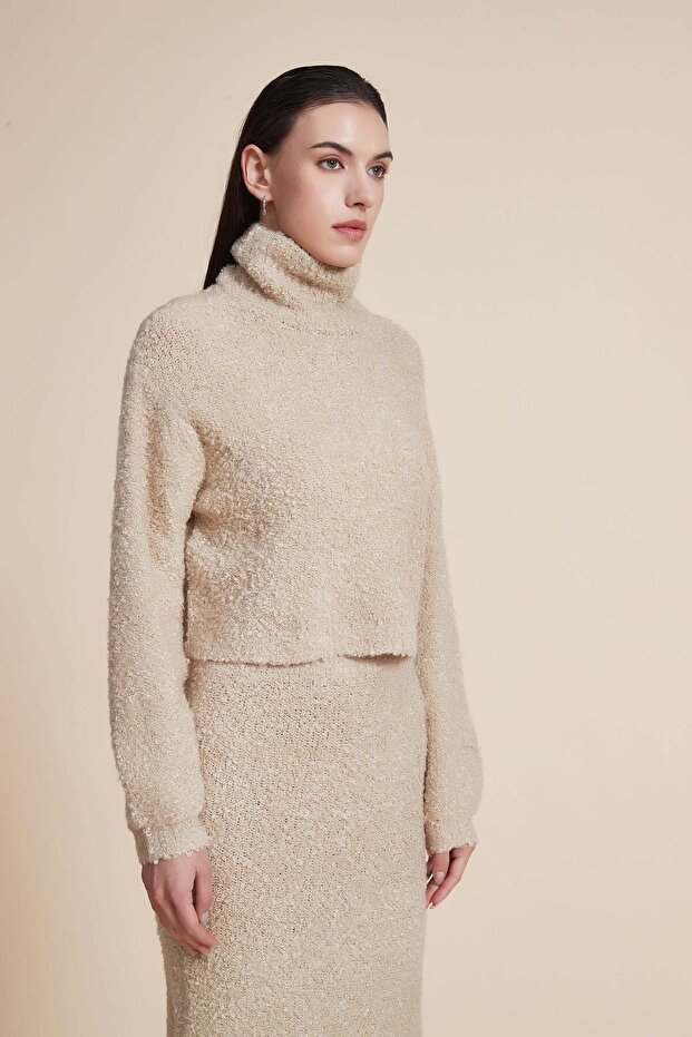 Solid Turtleneck Long-Sleeve Top - 3