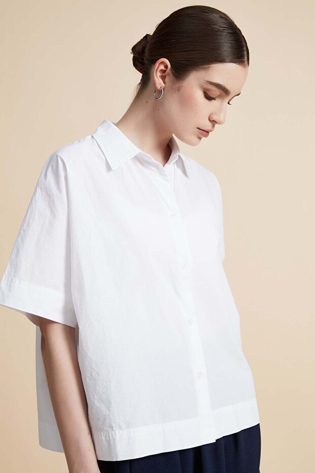 Solid Half-Sleeve Top - 3