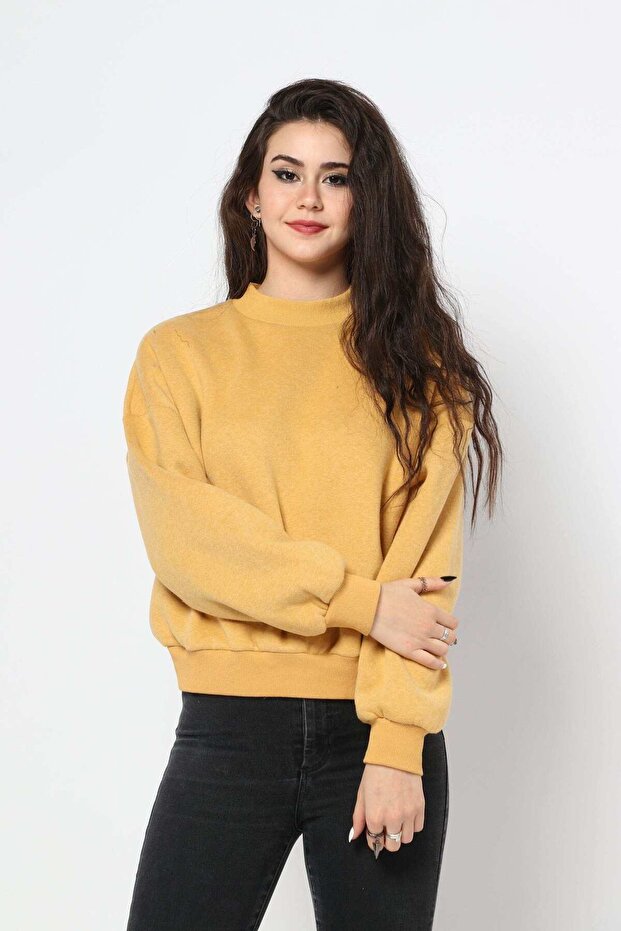 بلوزة كبيرة الحجم بأكمام طويلة - 1